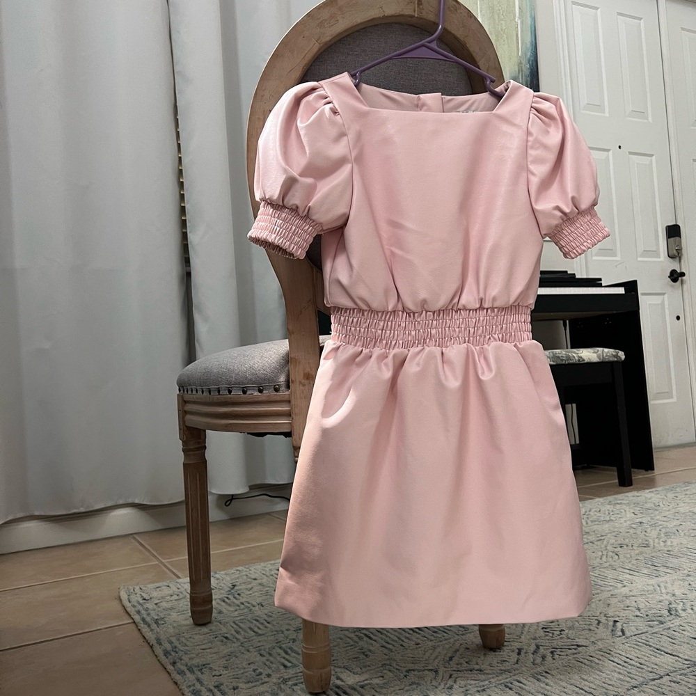 Habitual faux leather dress for girls